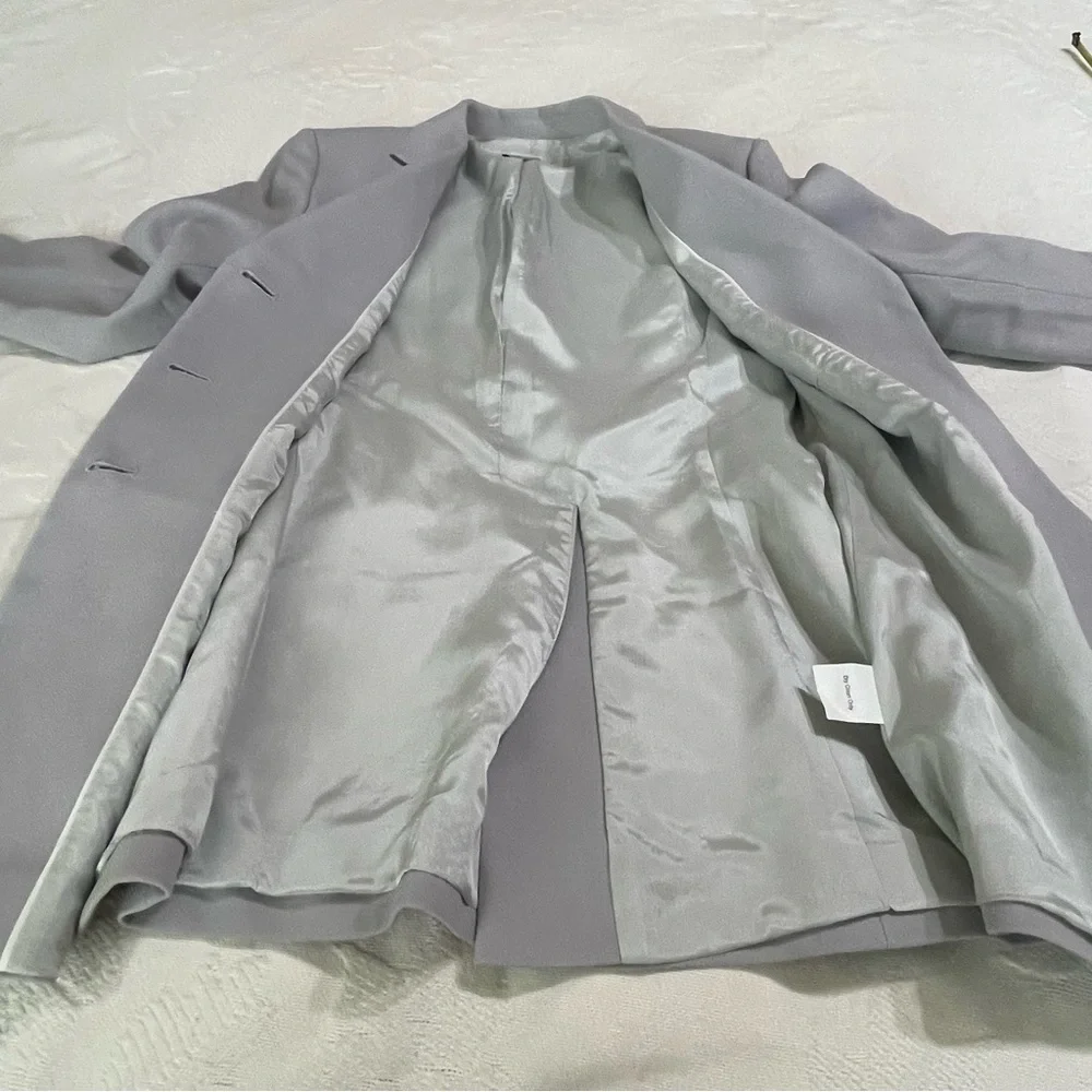 J Crew Womens Blue Gray Wool Three Button Classic Blazer‎ Jacket